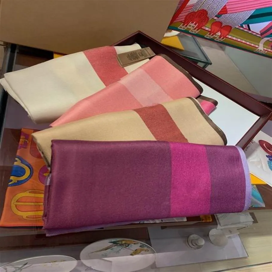 2019 nueva llegada barato invierno gris púrpura negro rosa bloques 4 colores algodón bufanda larga hombres mujeres bufandas grandes con caja y 240t