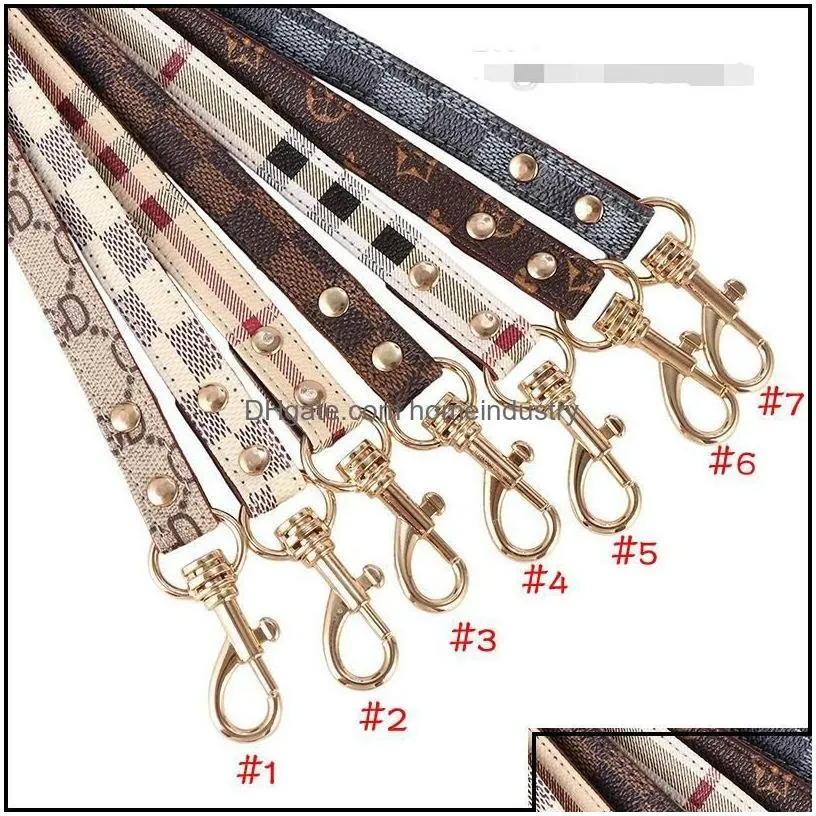 dog collars leashes leather designer dogs collar set ic plaid pet leash step in harness for small medium cat chihuahua bldog