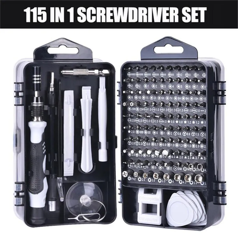 Schroevendraaier 115 in 1 Screwdriver Set Mini Precision Screwdriver Multi Computer PC Mobile Phone Device Repair INSULATED Hand Home Tools