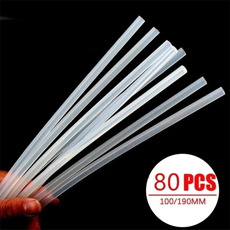 Skruvmejslar 80st. Hot Melt Lim Gun 7mm x 100mm/190mm Clear Hot Melt Lim Pinns For Lim Gun Car Dent Paint Less Hand Tools Diy Tool