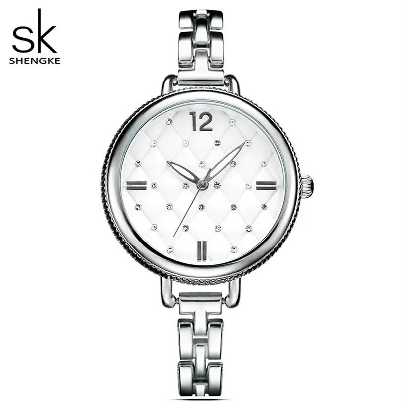 Shengke Marke Frauen Uhr Damen Quarz Uhren Dame Armbanduhr Relogio Feminino Montre relogio feminino Mujer Kristall Watches273Y