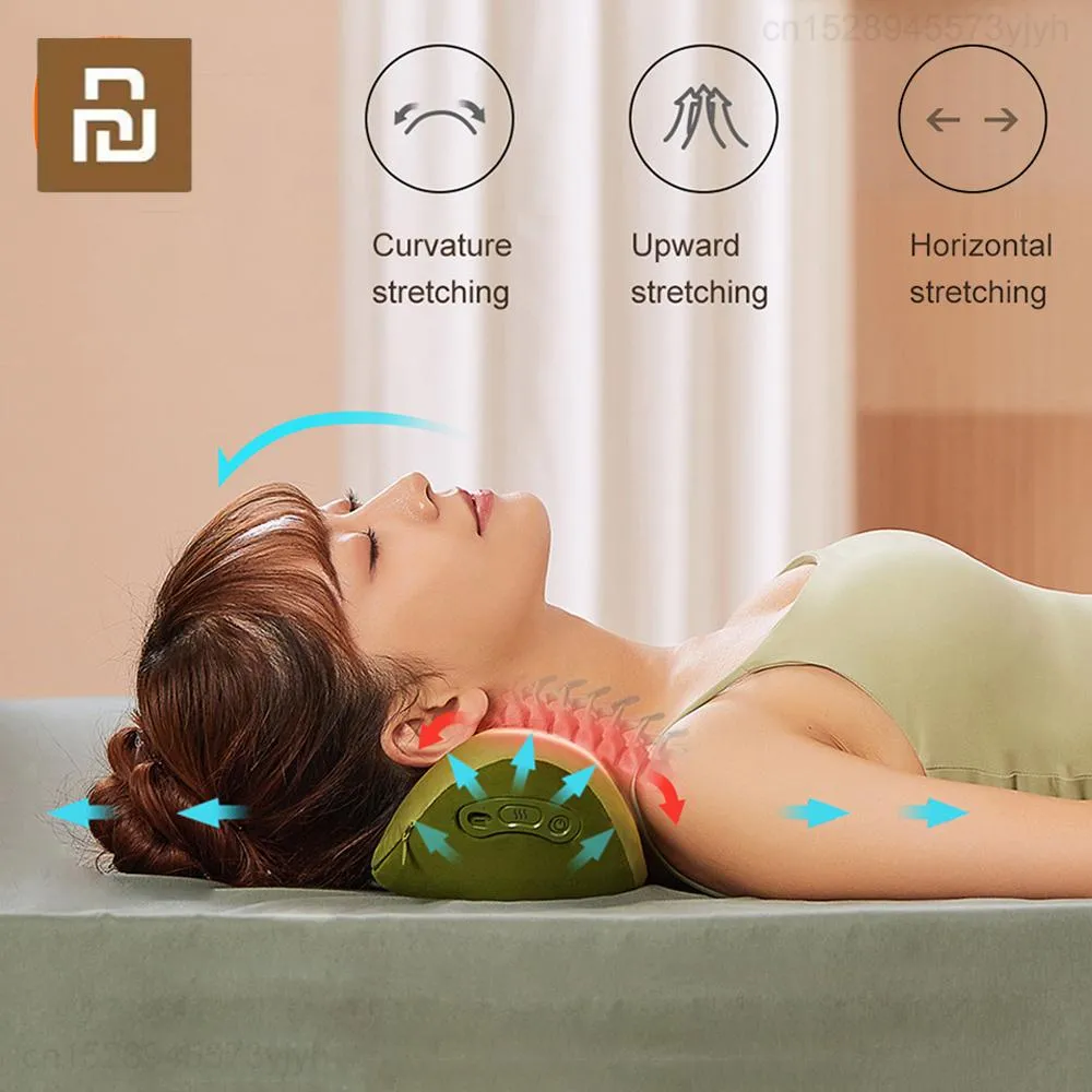Massager YouPin Repor Neck Custine Trazione Stretching Grafene Cervical Calco di massaggio elettrico Cuscino elettrico Wok con app Mijia
