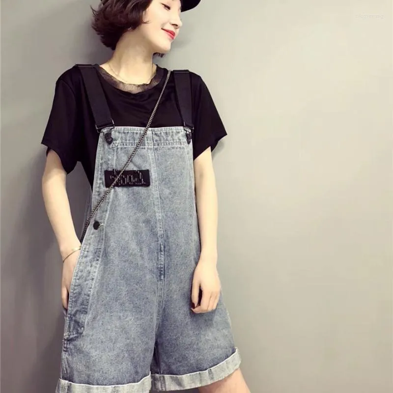 Shorts pour femmes coréenne mode salopette bleu Denim pour femmes fille été jarretelle combinaison barboteuse fête vacances vêtements Streetwear 2023