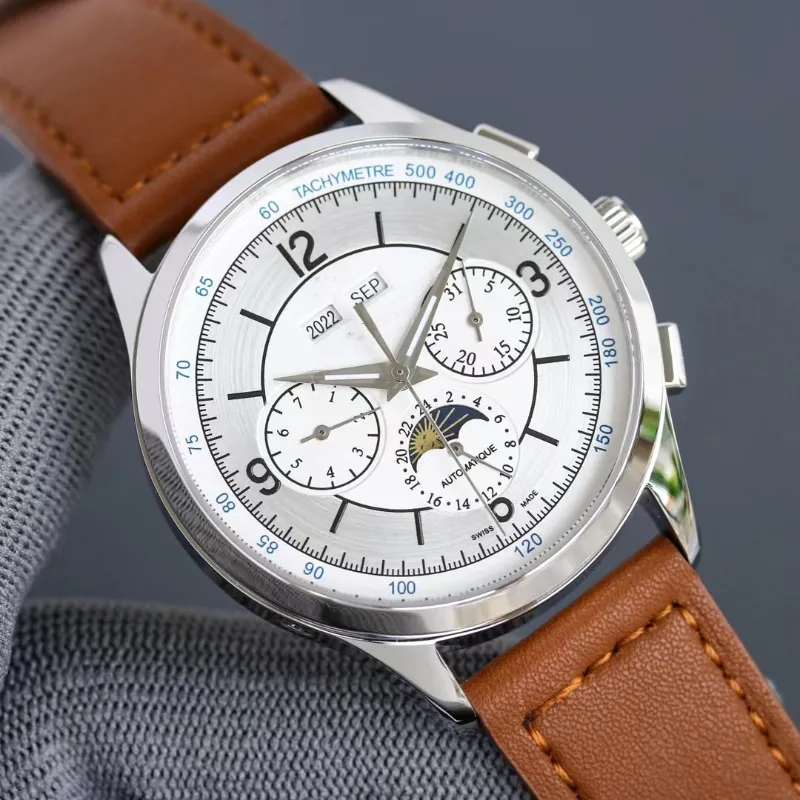 Reloj cronologico de la mas alta calidad para hombres maestro hecho reproduccion perfecta hebilla plegable original resistente al agua 50 metros