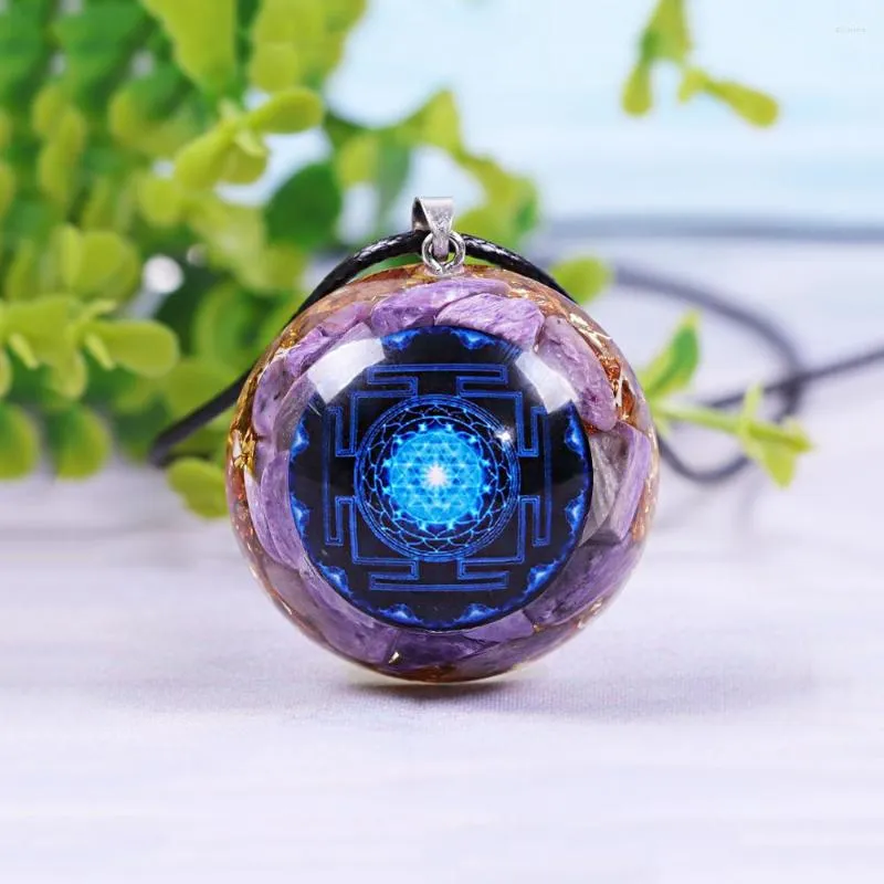 Pendentif Colliers Orgonite Energy Collier Pour Femmes Hommes Amazonite Reiki Cristal Chakra Avec Cordon De Cou Réglable