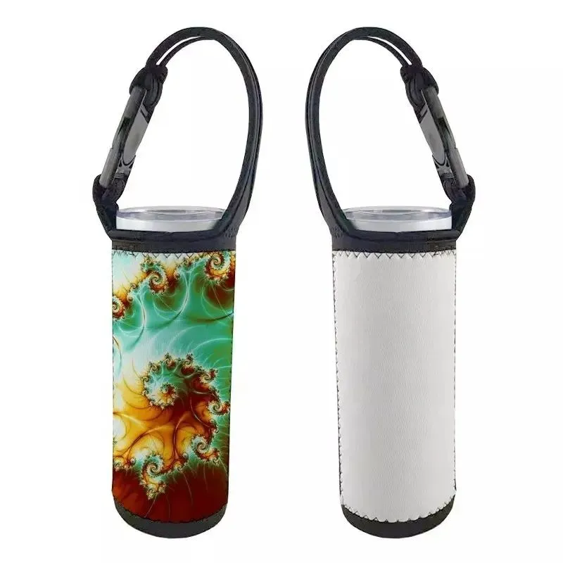 Sublimation white Blank 20oz Skinny Tumbler Tote Diving cloth Neoprene bottle Sleeves with Adjustable Strap Drinkware Handle Water cups Carrier Sleeve Covers