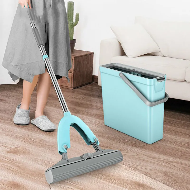 Mops Water Suction Mop Upright Cleaning Squeeze Water Free Hand Wash