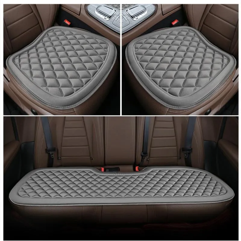 Auto-stoelhoezen Cover Leather/Flax/Plush/Mesh Cushion Anti-Slip Voorstoel Ademend Pad Voertuig Auto ProtectorCar