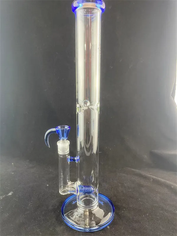 Smoking Pipes bong blue & purple cfl, 18inch 18mm joint with the same colored bowl