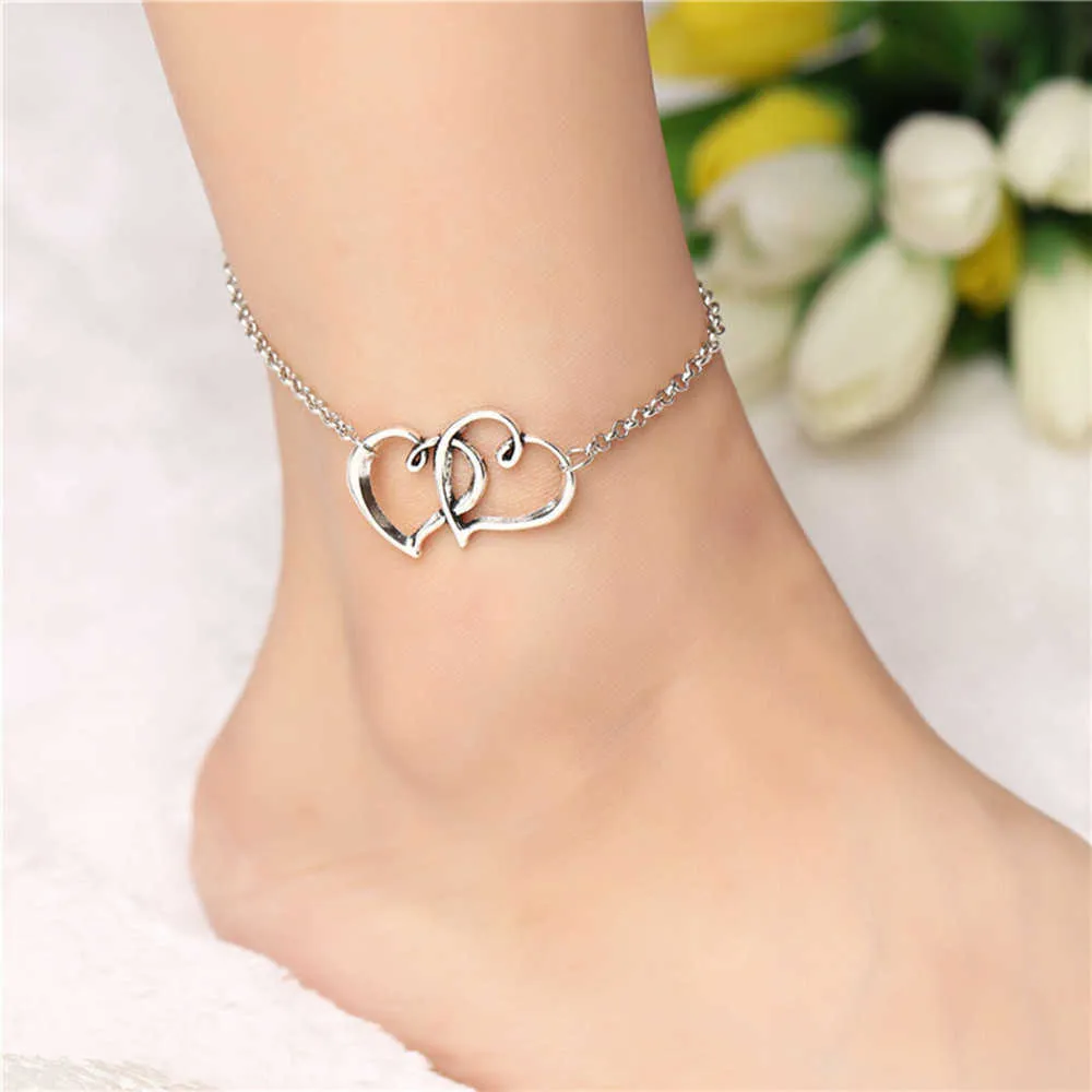 Anklets Sexy Women Hollow Heart Anklet Bracelet Bohemia Gold