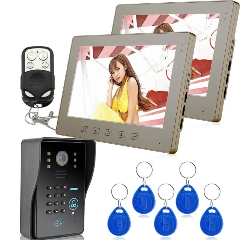 Telefones de porta de vídeo Telefone de 10 "polegada Digital Intercom Intercom Câmera de segurança Home Câmera Monitor TFT LCD IR