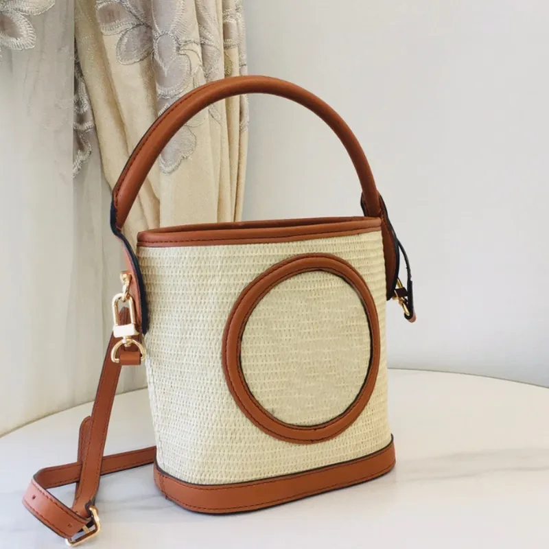 Woven Bag Straw Woven Shopper Linen Tote Leather Bucket Bag Field Style Women's Fashion Bags Classic Tote Designer Bags Best Sellers