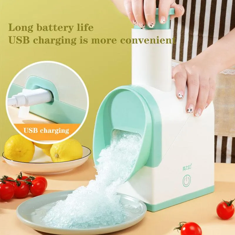 Shavers Mini Electric Ice Crusher Shaver USB Caricamento Smoothie Slushie Maker Machine Machine Snow Snow Ice Crush Machine