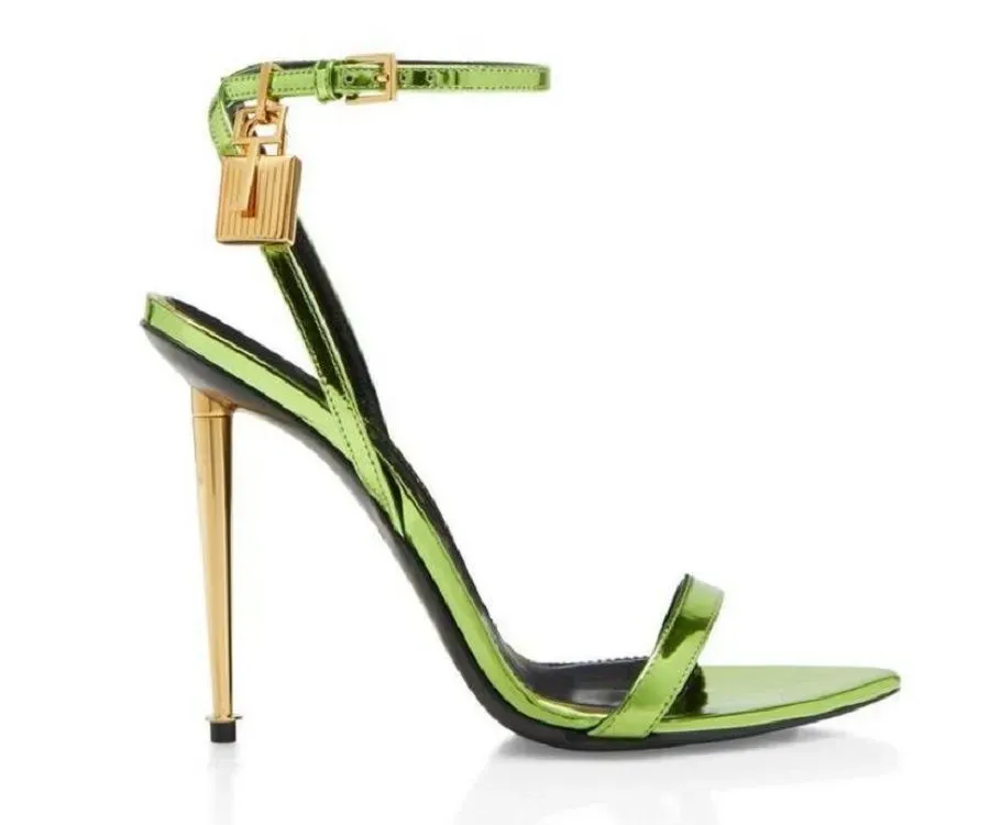 Metal locking high heels best sale