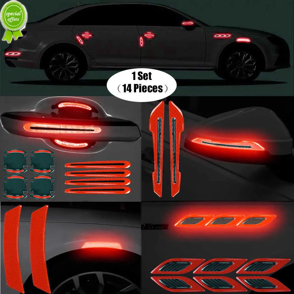 Neue Neue 3d Carbon Faser Auto Türgriff Aufkleber Kratzfeste Aufkleber Auto Sicherheit Reflektierende Streifen Auto Zubehör Großhandel