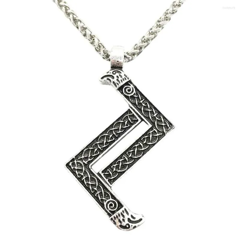 Pendentif Colliers Nostalgie Viking Rune JERA Yggdrasil Corbeau Amulette Sorcellerie Goth Vintage Collier Hommes Femmes