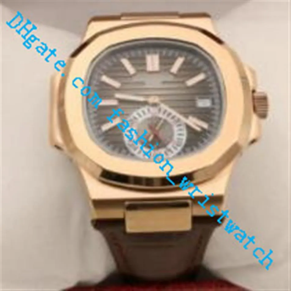 Herrenuhr Armbanduhr Promotion 40 5mm 5980R-001 Automatik Schwarz Braun Lederarmband Luxusuhr 273M