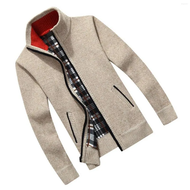 Męskie swetry Sweter męski do swobodnego otwartych przednich dzianinowych szkolnych szkolnych salonów codziennie