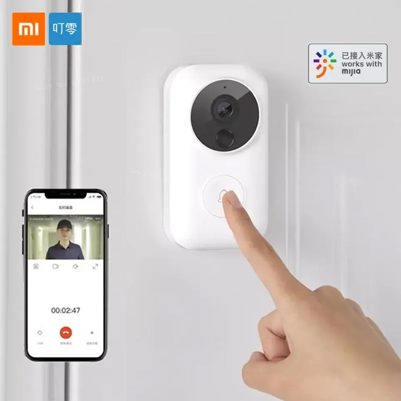 Accessoires Xiaomiyoupin SMART VIDEO BELL E3 AI SMART DOORMAN HUNMAN MISSING Nachtbeweging Detectie Cloudopslag Voice -verandering met MI Home