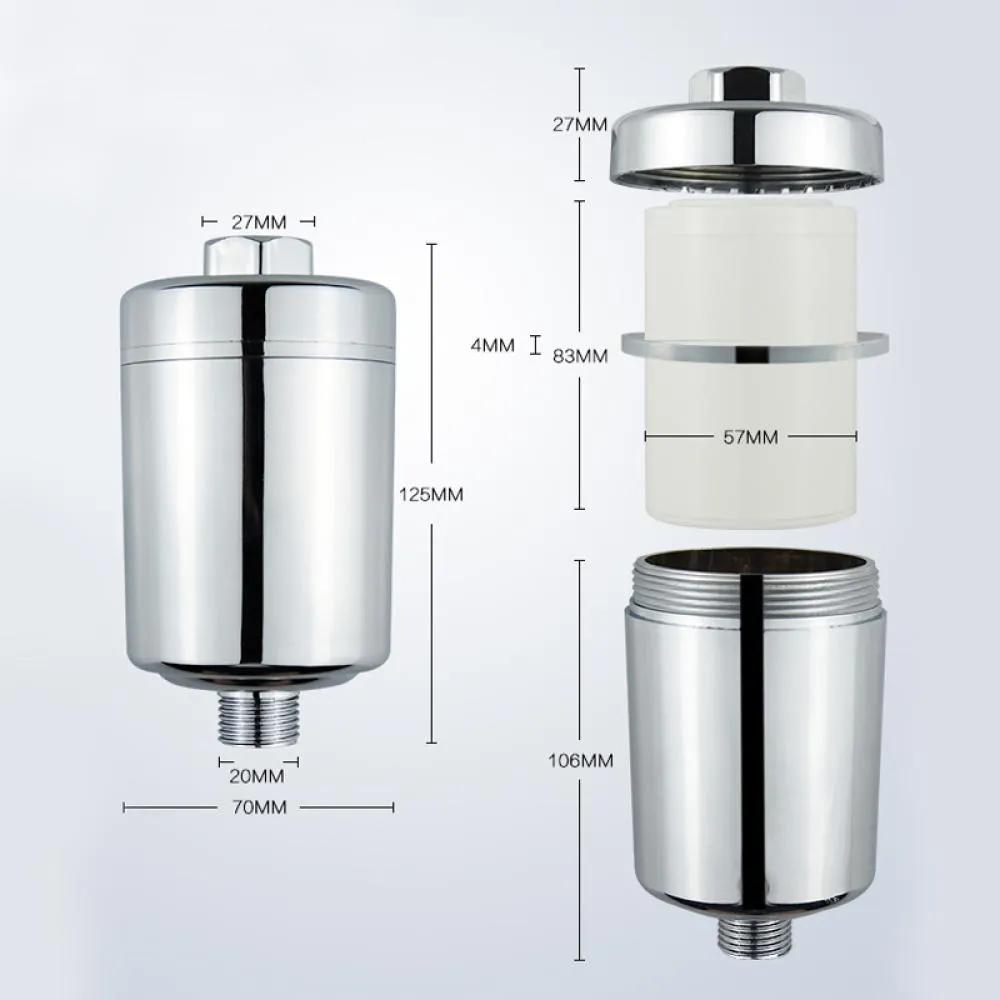 High flow replaceable universal KDF Shower Water Filter for bathroom beauty skin heavy metal chlorine impurities removal purifi (7)