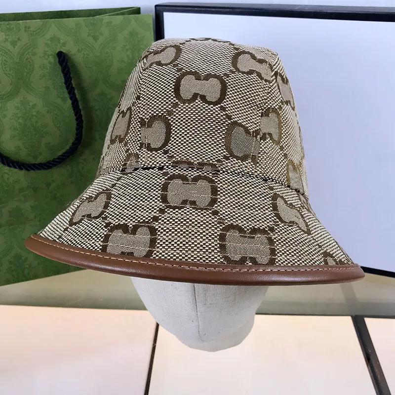 Lyx designer bucket hatt hög kvalitet brevbroderi resor casual mode stil solkeps bra trevlig