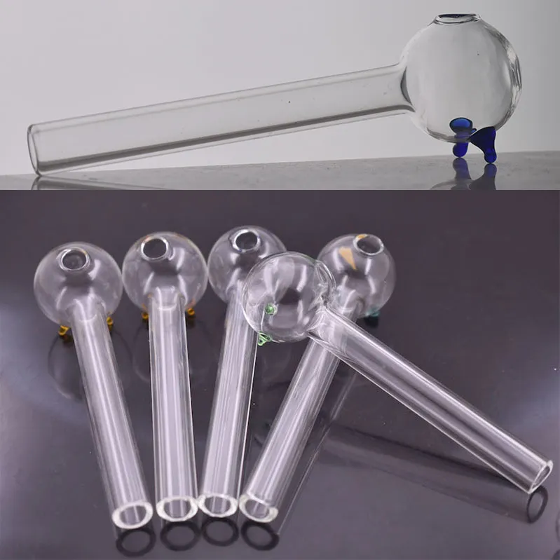 High Quality Glass Oil Burner Pipe 12cm Dia 30mm Ball Glass Pipes with Two Balancer Hand Smoking Tobacco Pipes Cheapest Price