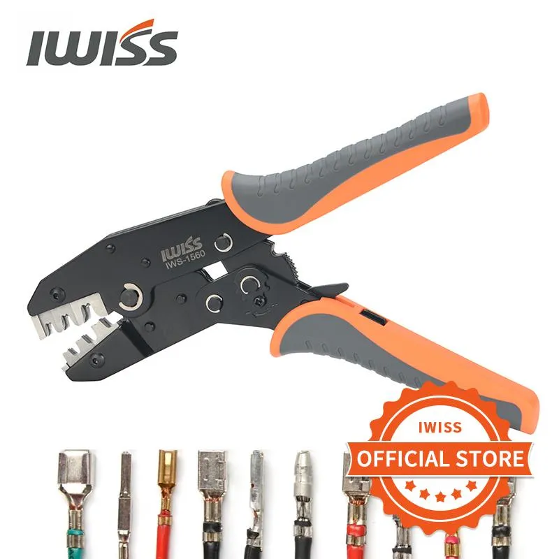 Tang iwiss iws1560 crimping tång lämplig för amp amp te tyco yco terminal crimper verktyg crimp manlig och kvinnlig plugganslutningar