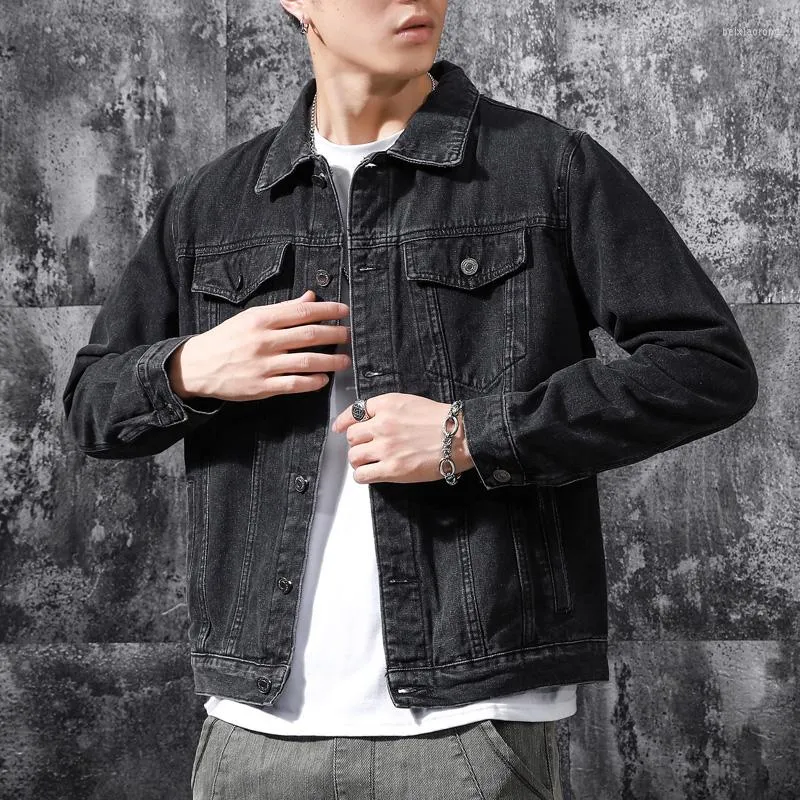 Mens Jackets Spring Summer Denim For Men Multiple Pockets Youth