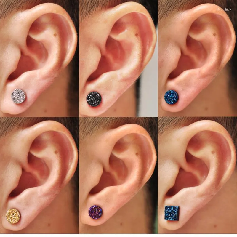 Stud -oorbellen kunstmatige kristallen cluster magnet zuigkracht geen oorgat voor mannen en vrouwen universele clips gepersonaliseerde feestjuwelen