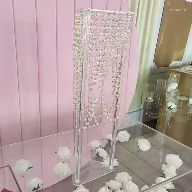 Vazen 10 stcs) Duidelijke acryl bruiloft middelpunt bloemstandaard voor tafel kristal kroonluchter yudao2023