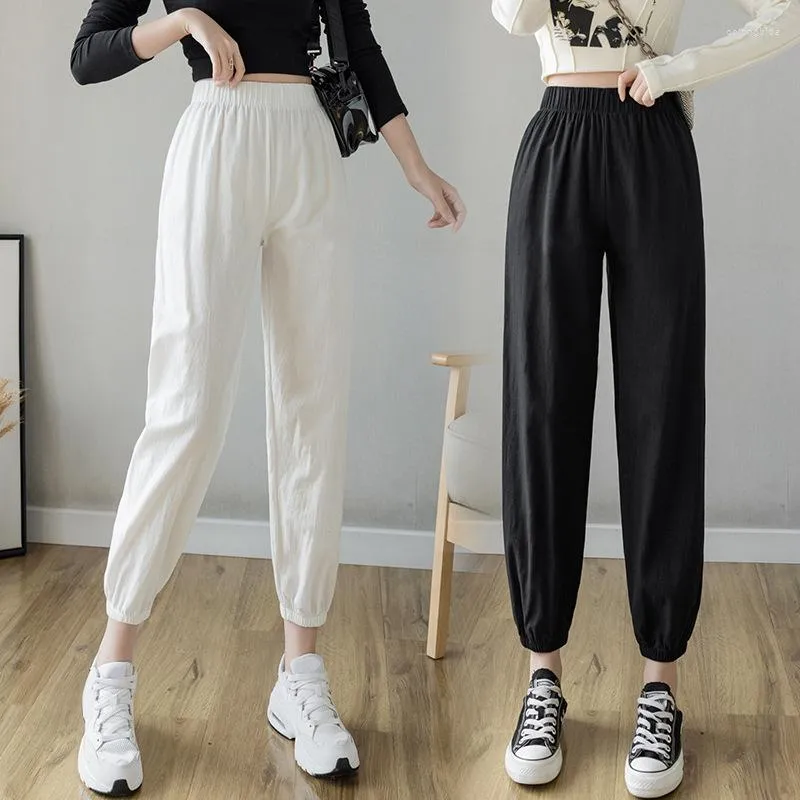 Pantacourt lin femme taille élastiquée clearance