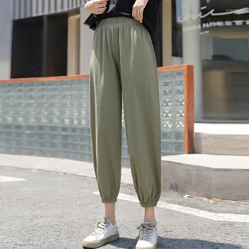 Pantalon coton lin 2025 femme