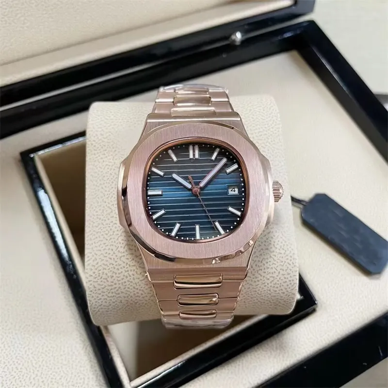 5711 watch solid color stainless steel watches automatic as gift for lovers nautilus reloj delicate 41mm western style mechanical watch designer men