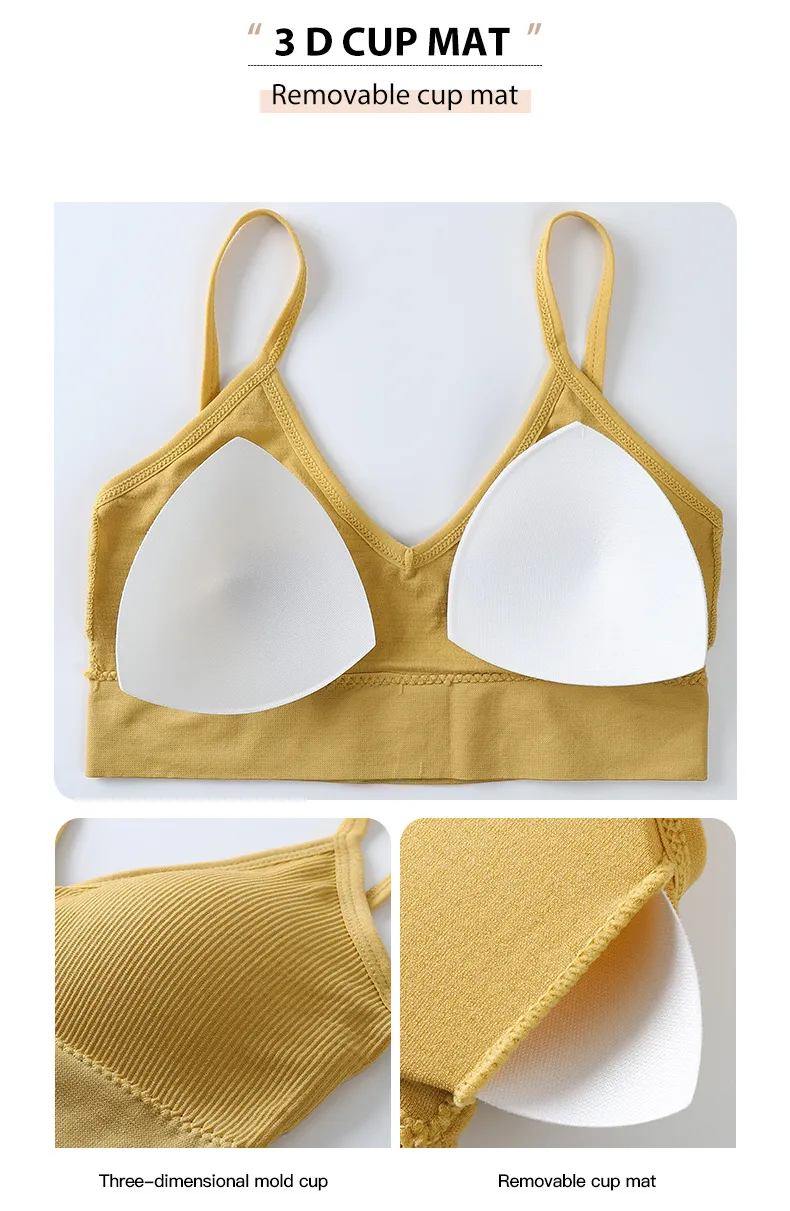 Folomi Womens Seamless Wireless Bra And Panty Set Back Sexy Cotton Thong  Lingerie L230919 From Trapstar_hoodie, $4.39