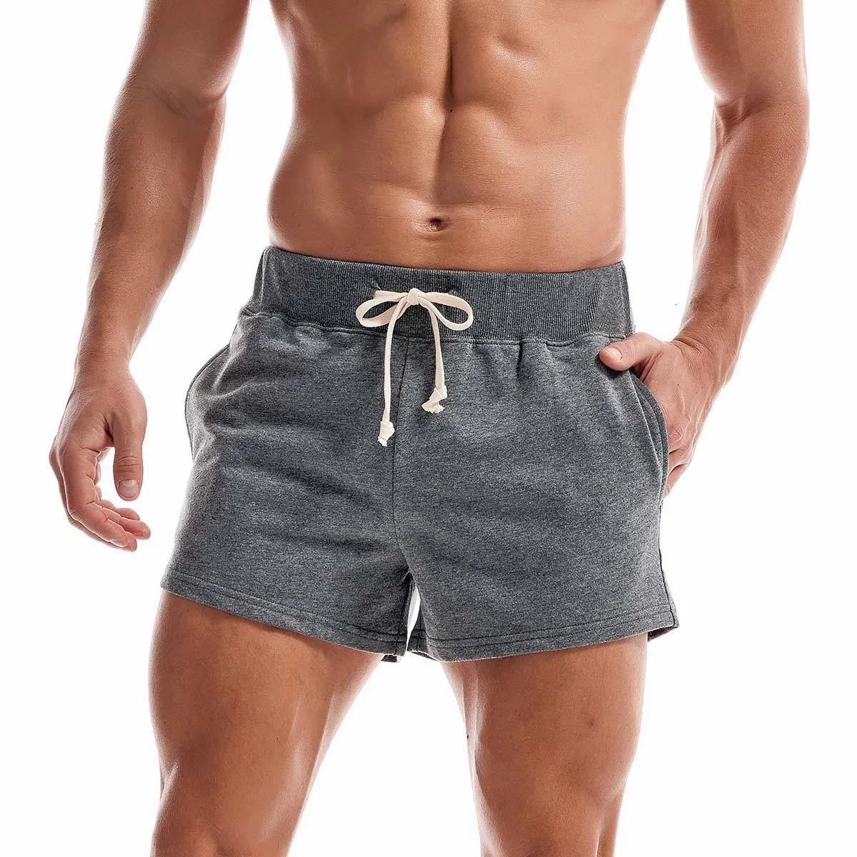Mäns shorts Sommaren Män gym Sweatshorts 100% Bomull 3 "Shorts Casual Jogging Yoga Sports Shorts Male Solid Color Breattable Home Sleepwear 230512