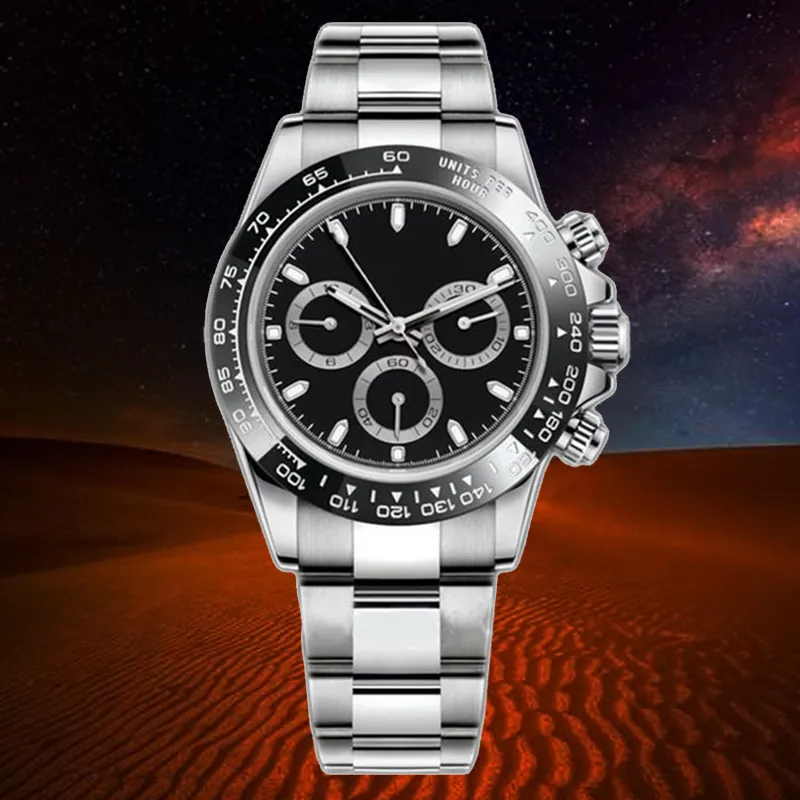 Pocket Watches Fashion Mens Watch Designer Watches Mechanical Watch 40mm Casual Sport Luxury Sapphire Watch All rostfritt stål Vattentät ungdomsvän