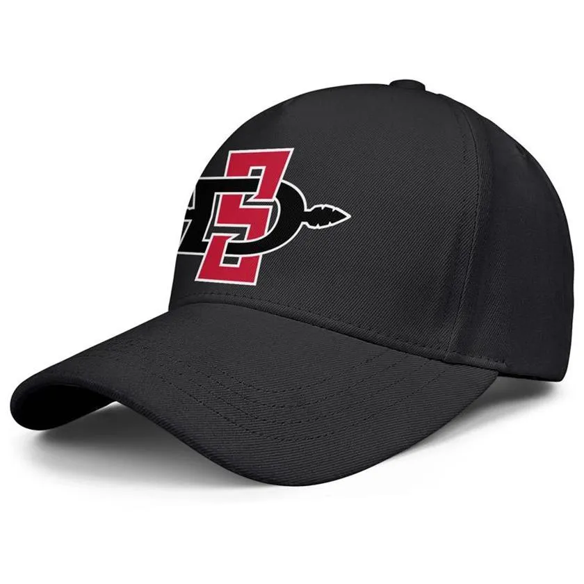 Moda San Diego State Aztecs Baloncesto logo Gorra de béisbol unisex Vintage con estilo Trucke Sombreros fútbol blanco Gris camuflaje Camo251W