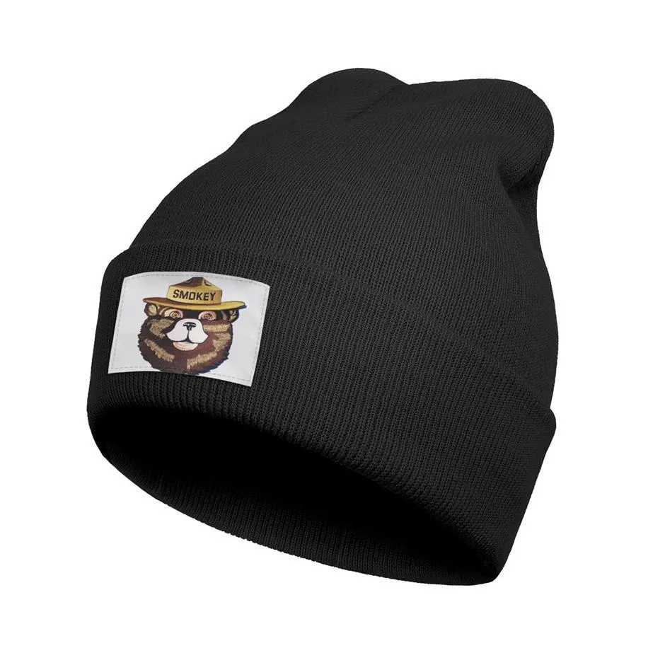 Mode Smokey Bear Print Logo Winter Ski Beanie Hüte Vintage Smokey Bear Wildfire Aufkleber Aufkleber308V