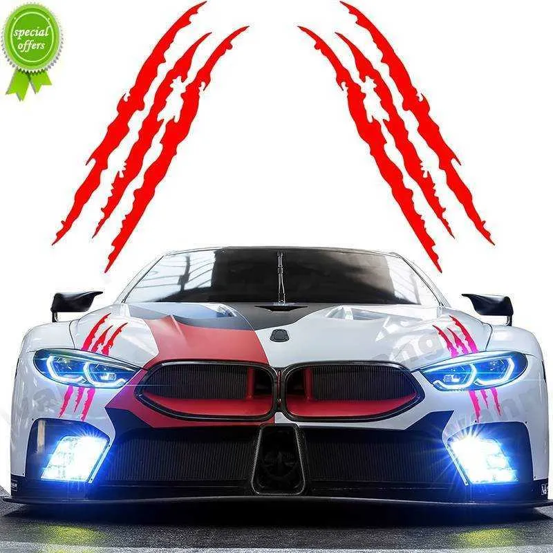 Nieuwe nieuwe Universal Auto Auto Car Sticker Reflective Monster Claw Scratch Stripe Marks Koplamp Sticker Cars Stickers Auto -accessoires gereedschap