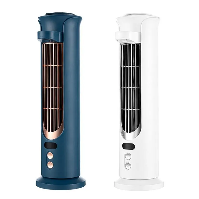 Вентиляторы Портативный бесшумный кондиционер Башенный вентилятор 3 скорости Супер тихий настольный вентилятор с воздушным охлаждением и увлажнителем USB перезаряжаемый