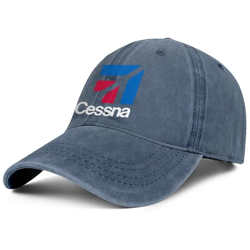 Custom Vintage Unisex Denim Succession Baseball Cap By Cessna