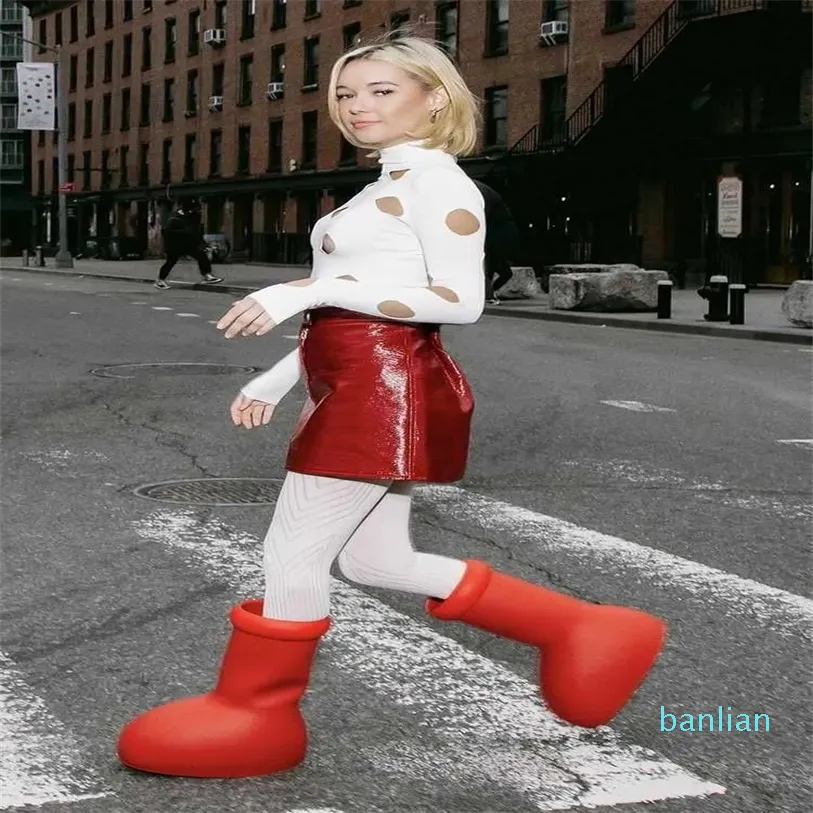 Tall red rain outlet boots