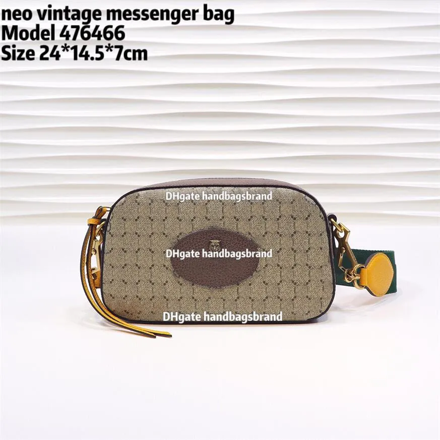 476466 Hochwertige Messenger -Taschen Männer Frauen Doppelg Bag Luxurys Designer Taschen Handtaschen Leder -Leinwand -Umhängetaschen Frauen Neo 256b
