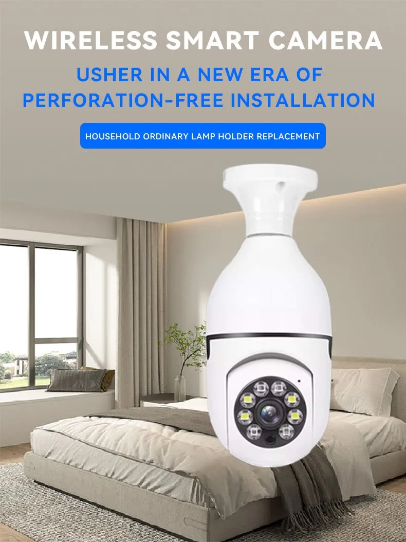 E27 IP Bulb Camera WiFi Baby Monitor 1080P Mini Indoor CCTV Security AI Tracking Audio Video Surveillance Camera Smart Home