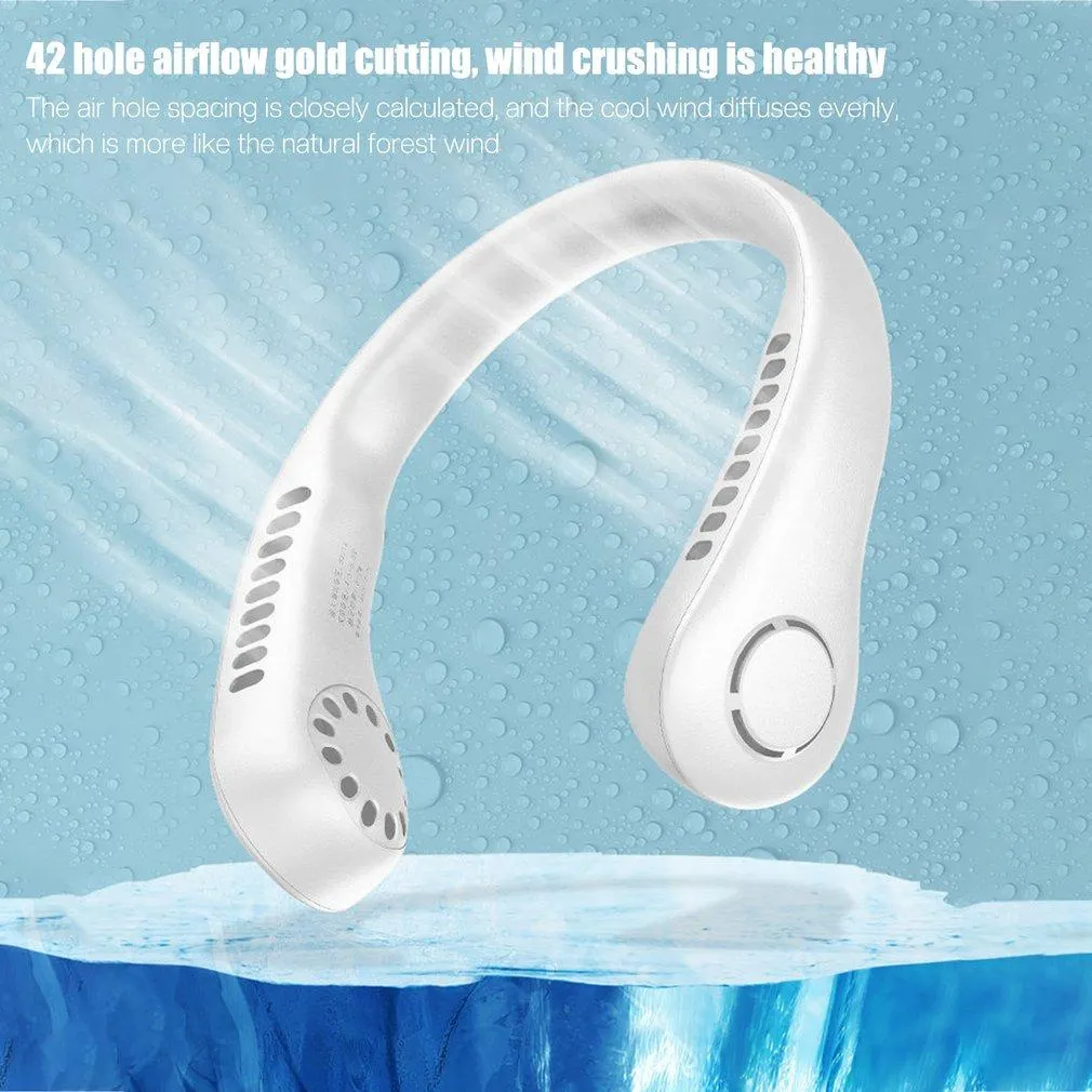 Fans Xiaomi 2022 Portable Bladeless Hanging Fans Hanging Neck Sports Fans USB Rechargeable Leafless Mini Neck Fan Air Conditioner