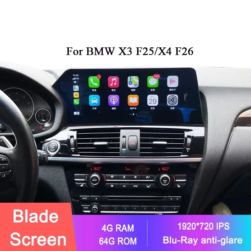 12.3 ''Schermo Blu-Ray Android Car Radio Stereo Lettore Multimediale Per BMW X3 F25 X4 F26 2011 - 2018 CIC NBT Autoradio Unità GPS