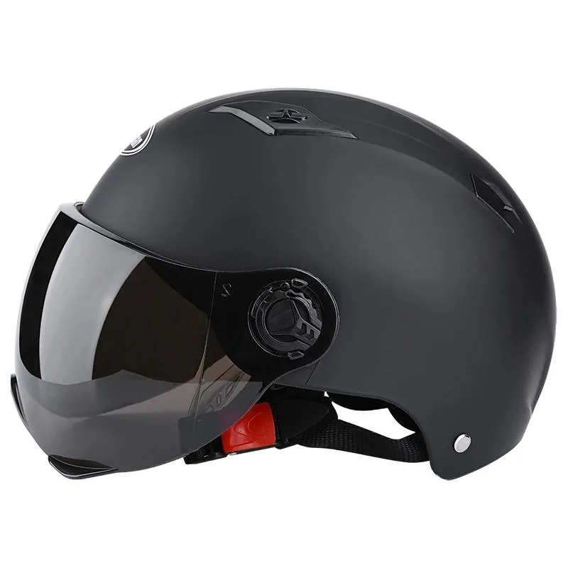 Cascos de motocicleta medio casco eléctrico Scooter Motor Crash Bye para Moto Bike sombrilla protección solar verano