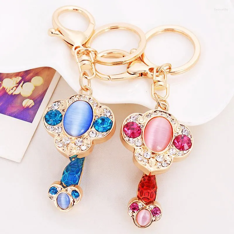 Keychains Chinese stijl Lucky Sign Ruyi Fashion Key Rings Dames Autobag Hang snuisterijen Kettingen