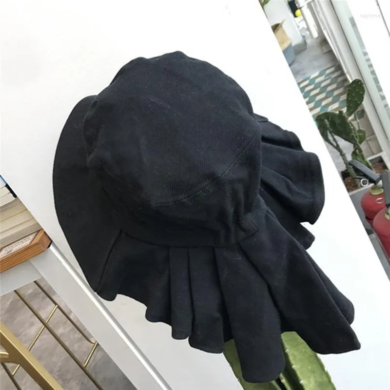Boinas Harajuku sombrero plegable sol prevenir sombreros viaje mujeres cubo negro caqui al aire libre montaña escalada pesca pescador