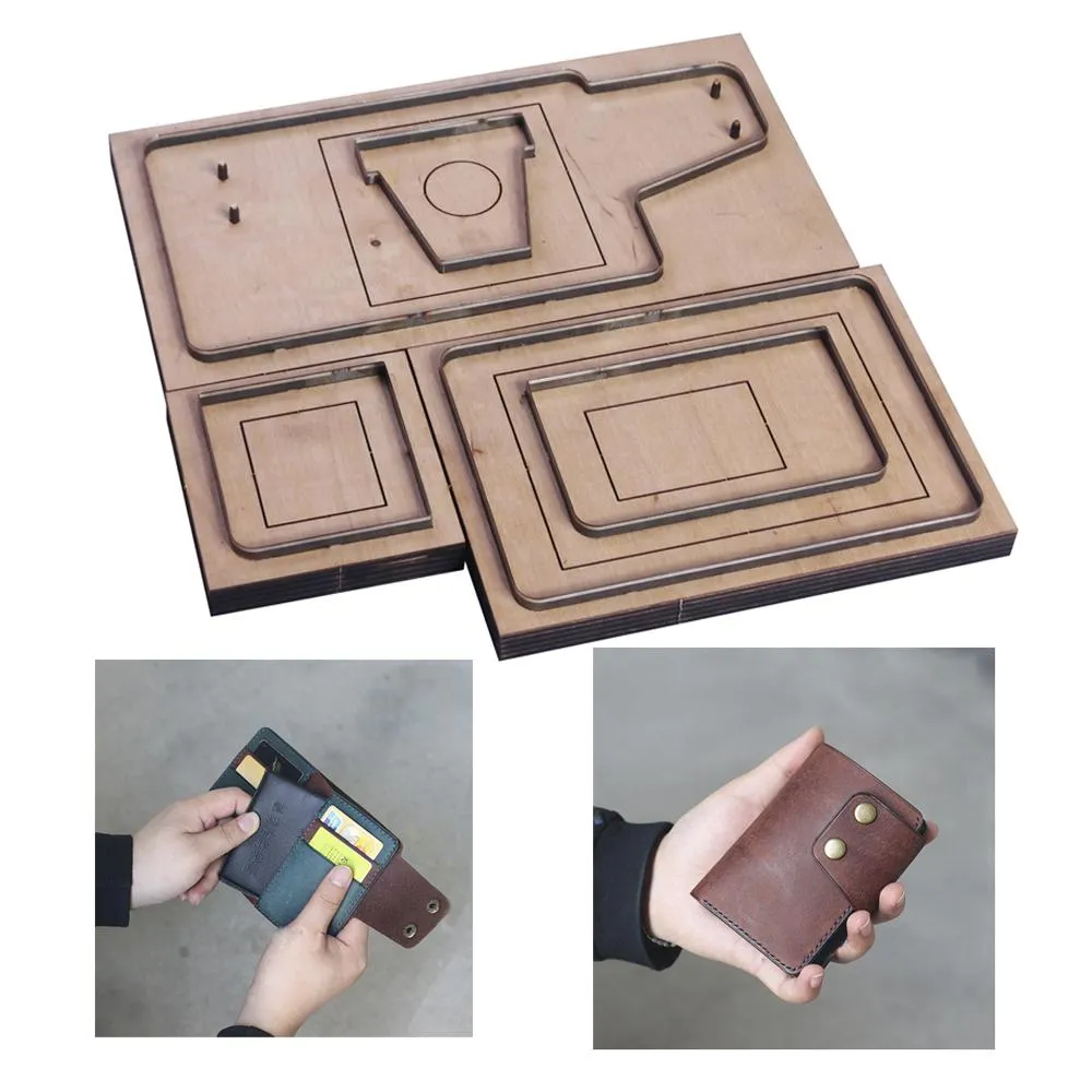 Кошельки DIY кожаный держатель карт складной кошельки